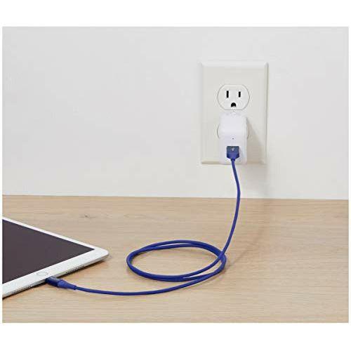 Amazon Basics USB A Cable with Lightning Connector, Premium Collection - 3 Feet (0.9 Meters) - Single - Blue 4