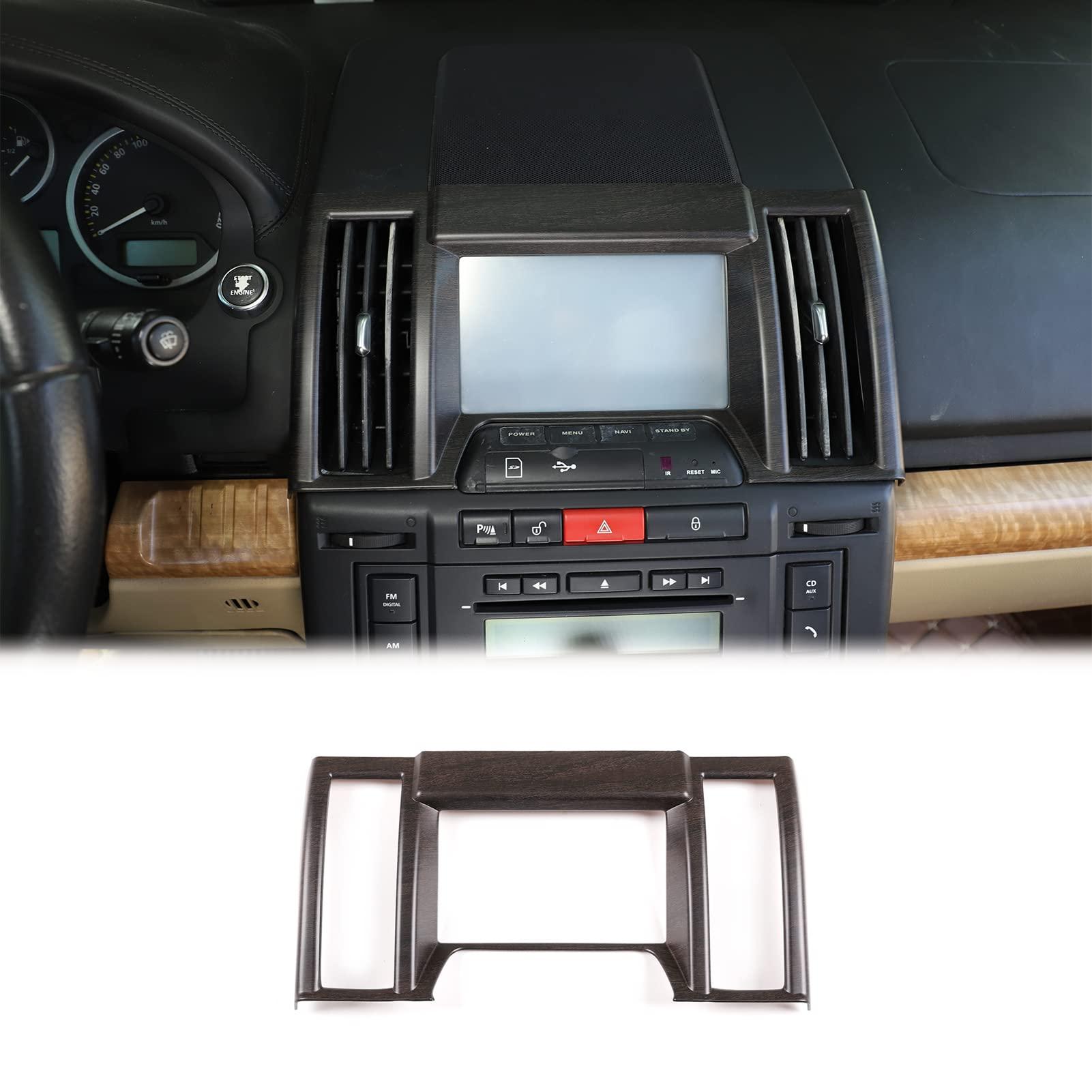 Car accessories ABS car navigation screen decorative frame Cover Trim Stickers for Land Rover Freelander 2 2007-2012 (Oak Grain)