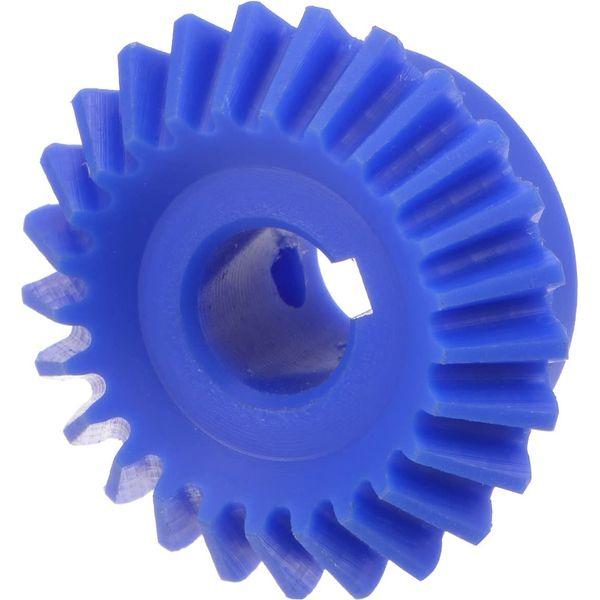 sourcing map 2.0 Modulus 25 Teeth 17mm Inner Hole Plastic Tapered Bevel Gear with Keyway 3