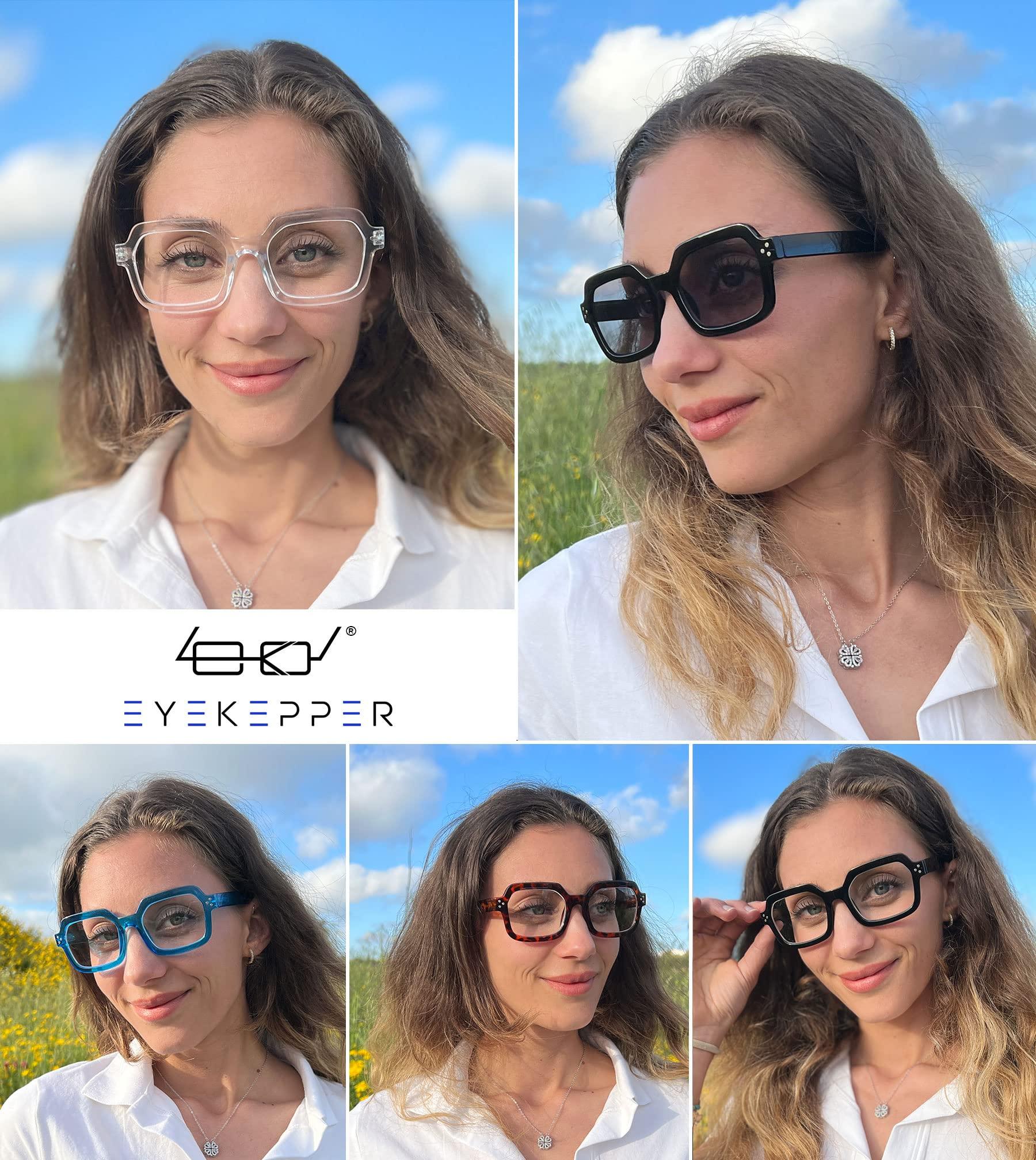 Eyekepper 5-pack Reading Glasses for Women Square Readers Large Frame +1.0 1