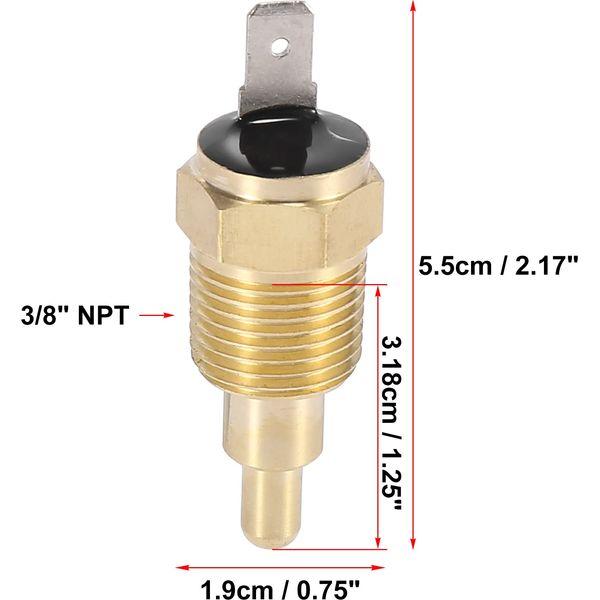 X AUTOHAUX Car Radiator Fan Thermo Switch 3/8" NPT 200 Degree on 185 Degree Off 2