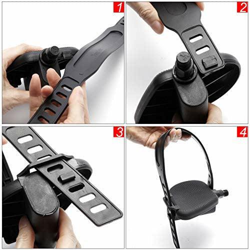 SurePromise Pair of Exercise Bike Pedals Universal 9/16" with Adjustable Pedal Straps Set Bicycle Cycle Home Gym Spares Black 1