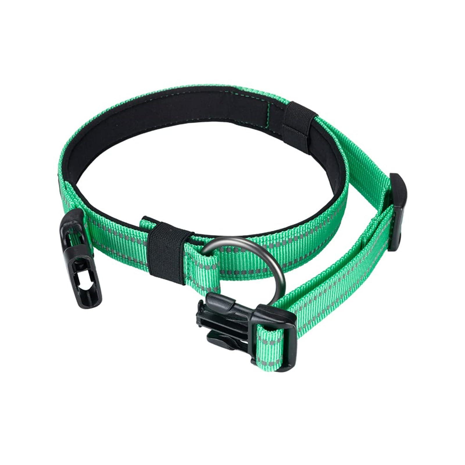 EXCELLENT ELITE SPANKER Reflective Dog Collar with Safety Locking Buckle, Adjustable Nylon Pet Collars for Small Medium Large Dogs(XL,GRN) 2