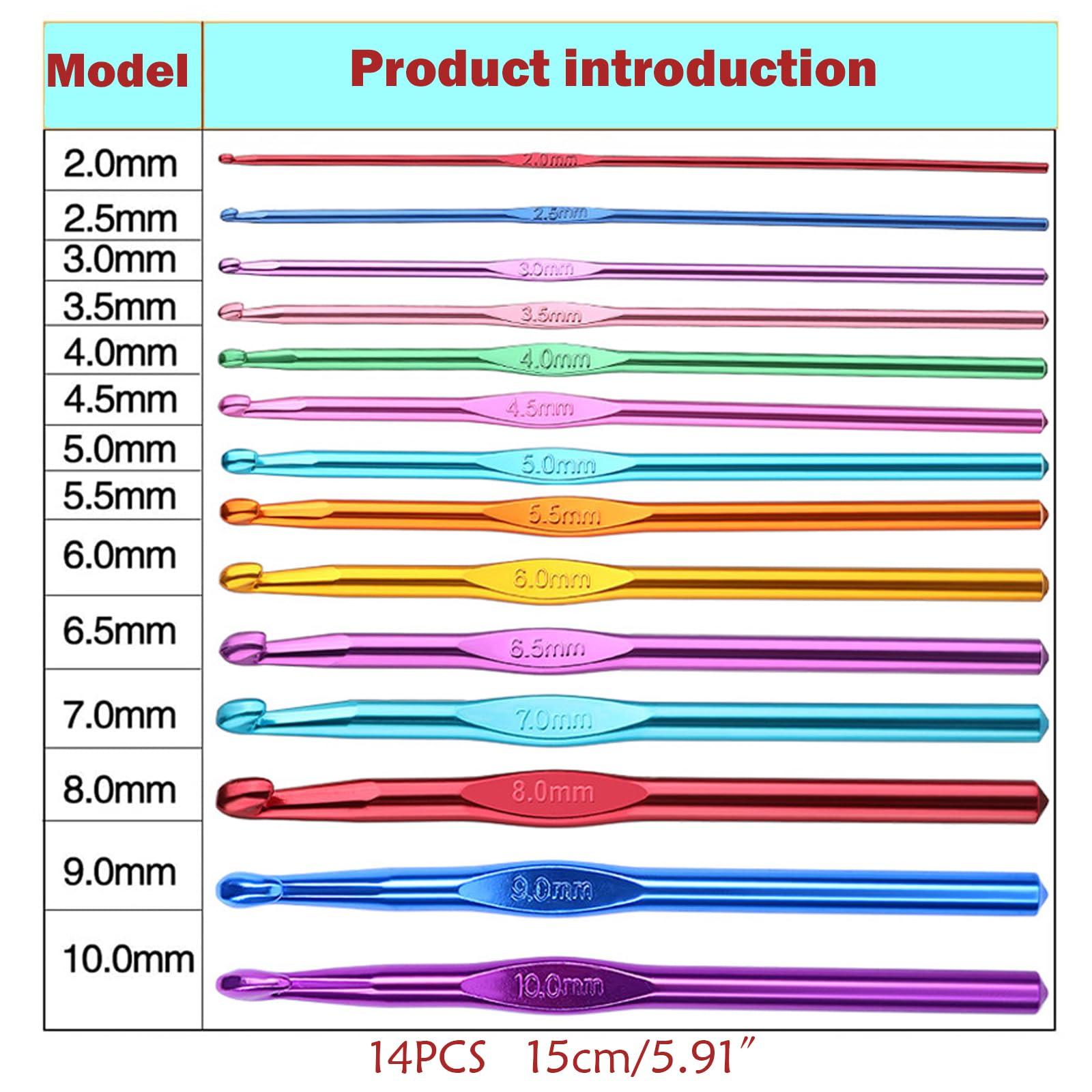 IFUNY 105 Pcs Crochet Hooks Set, Crochet Kits for Beginners Adults,Full Size Soft Handles Aluminium Crochet Hooks,Knitting Stitch Marker Needles,Tools DIY Knitting Yarn Kit with storage bag 1