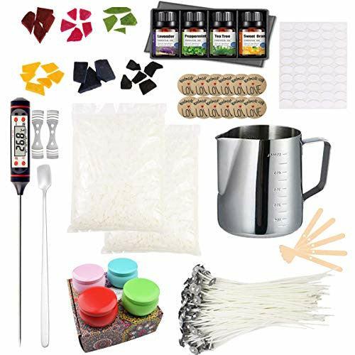 New Complete Candle Making Kit Supplies Including Boiler Pot, Soy Wax, Wicks, Tins, Thermometer & More Perfect for Making DIY Candles 0