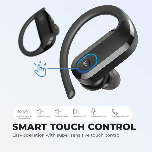 SoundPEATS S5 Wireless Earbuds Bluetooth 5.0, In-Ear Stereo Sports Ear Hooks Headphones, IPX7 Waterproof, Customized Design, USB-C Charge, Monaural/Binaural Calls, 20 Hours Playtime 4