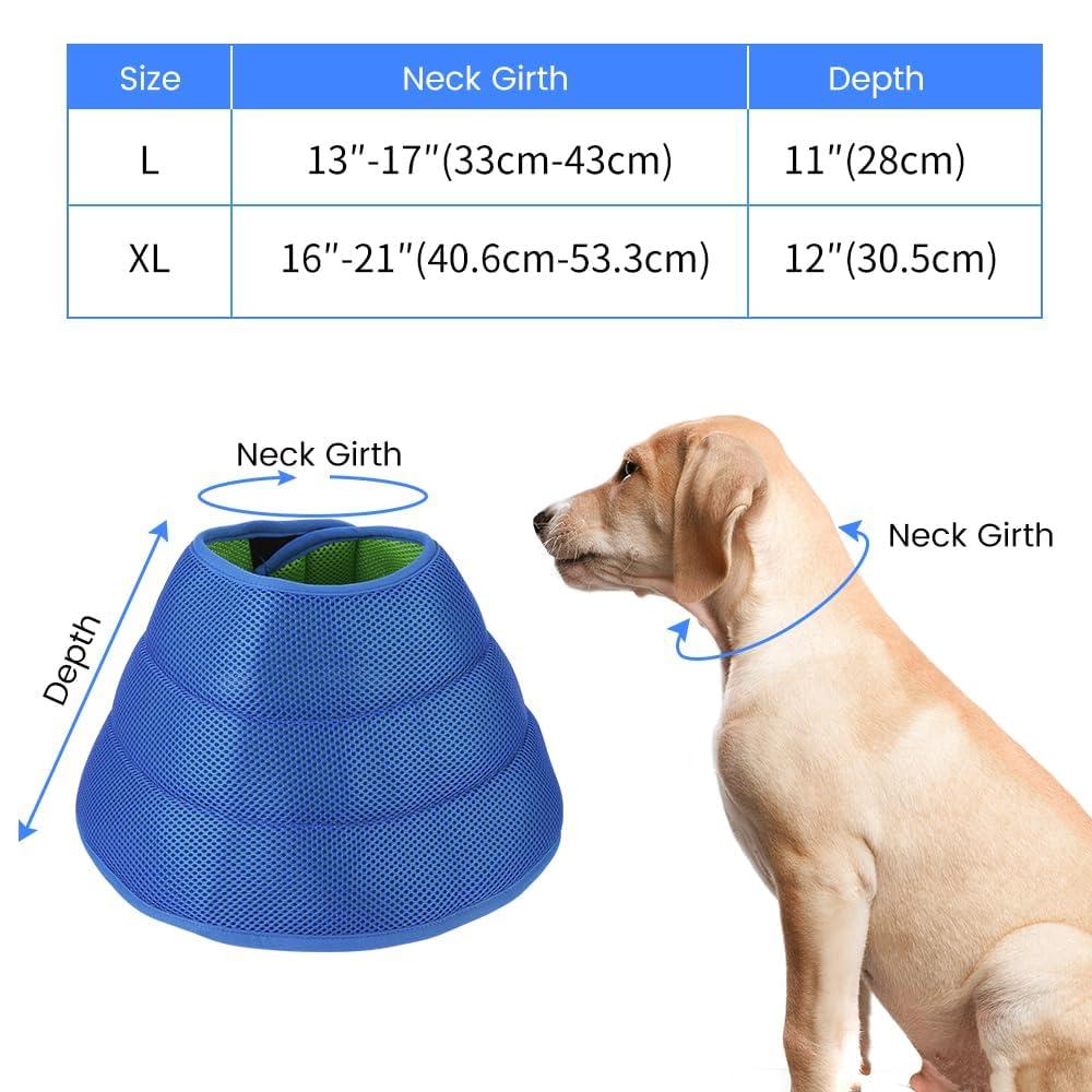 Large Dog Soft Dog Cone Recovery Collars & Cones after Surgery for Medium Large Dogs, Comfy Ecollars to Stop Licking, Adjustable, Dog Ecollars for Recovery 2