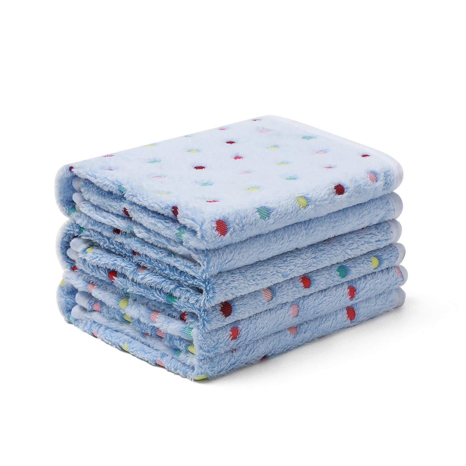 luciphia 1 Pack 3 Dog Blanket Made by Super Soft and Fluffy Premium Fleece Flannel Throw Ideal for Dogs Cats Puppies Pack of 3 Pcs (Paw, Small 23 * 16")