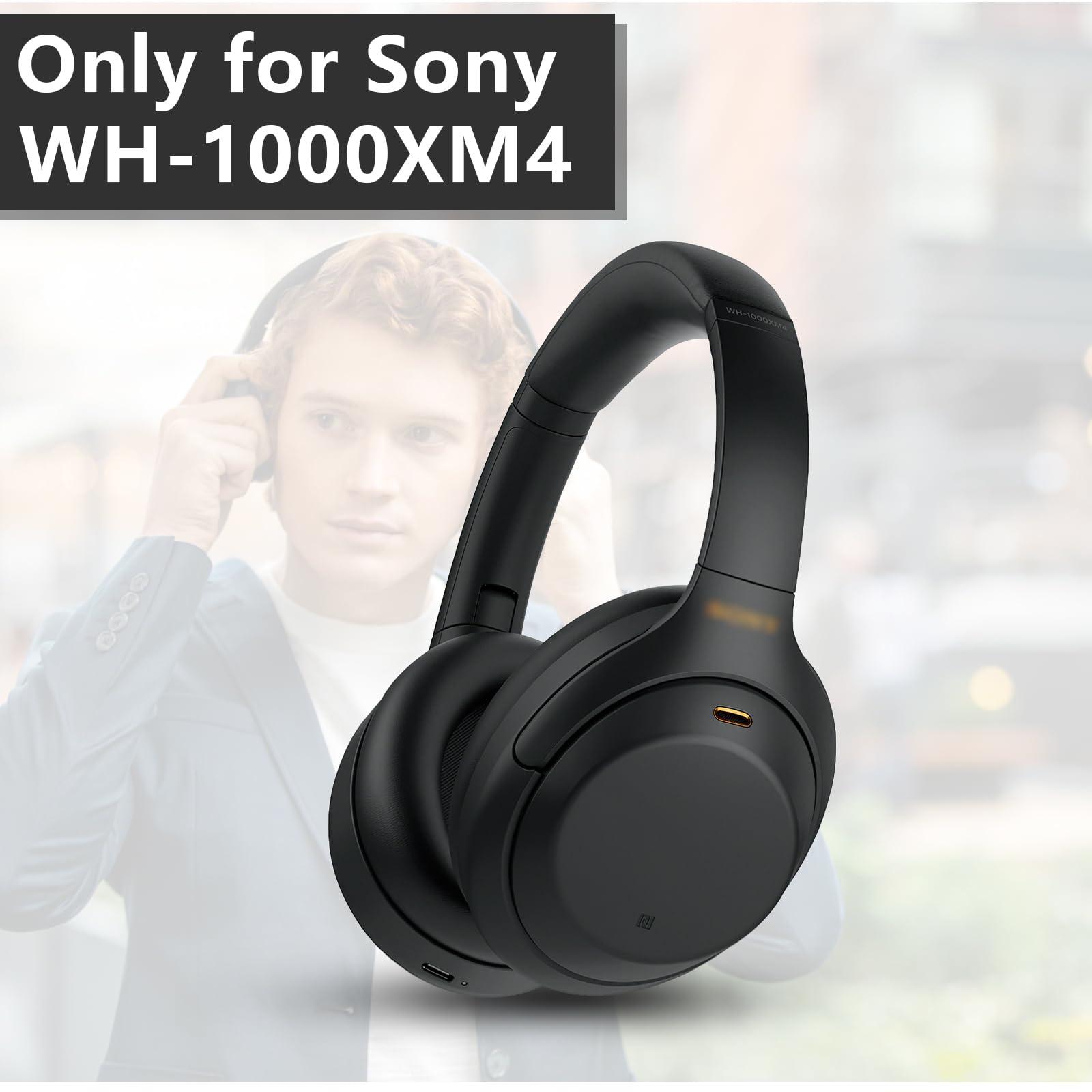 Silicone Case for Sony WH-1000XM4,Sony xm4 Headphones Protective case Cover,Ear Cups for Sony xm4,WH-1000XM4 Accessories Soft Silicone Skin Protector-Black 1