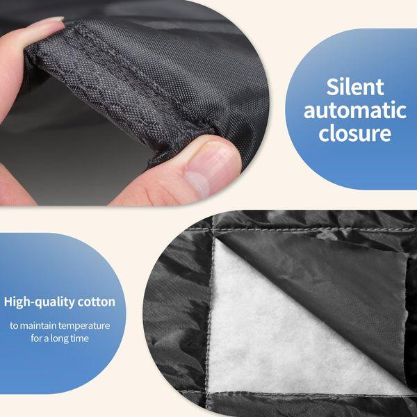 Magnetic Thermal Insulated Door Curtain 100 X 220 CM, Well Made for Living Room, Easy to Install, Keeps The Heat Much Warmer for Your Family, Black 2