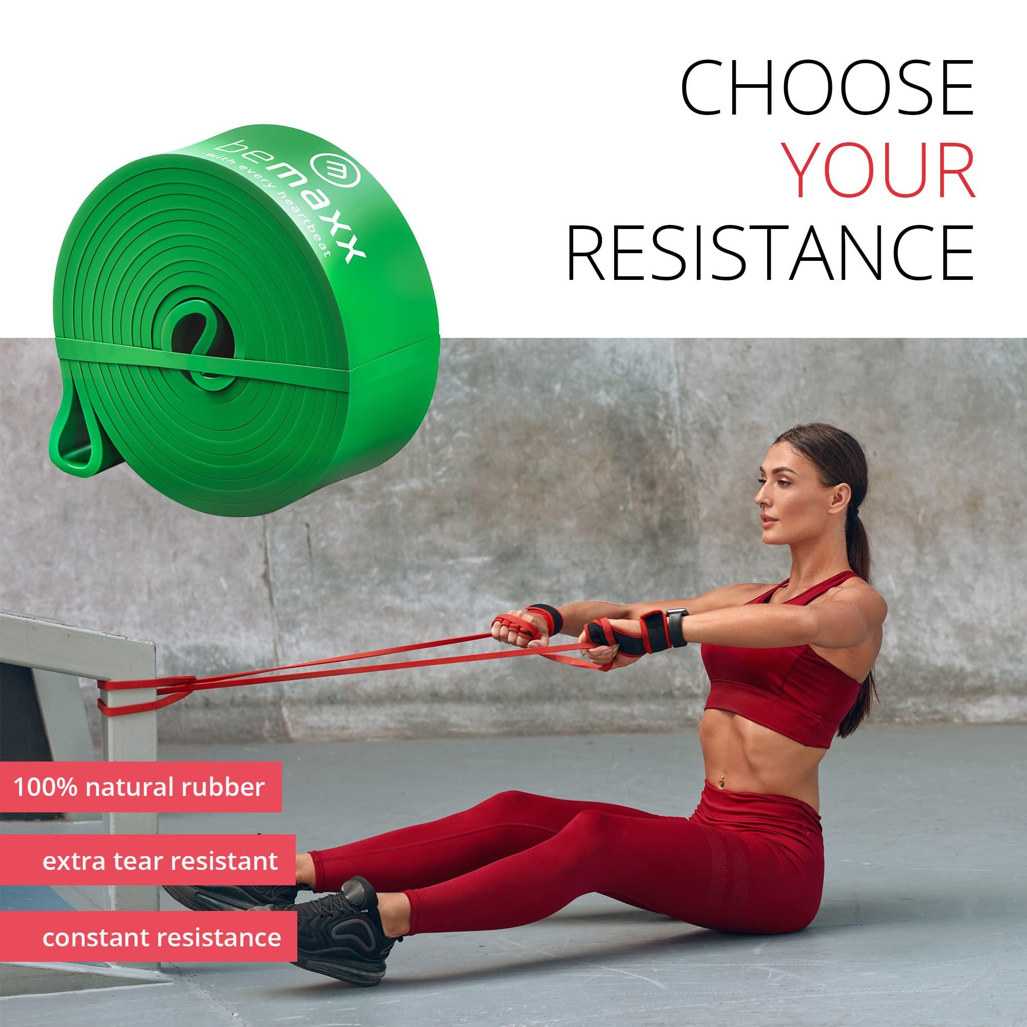 Resistance Band Heavy Strength, Pull Up Assist + Exercise Guide | Home Gym Equipment: Full Body Fitness Workout Rubber Loop, Chin Bar Assistance & Bodybuilding, Sports Gymnastics Training, Women Men 6