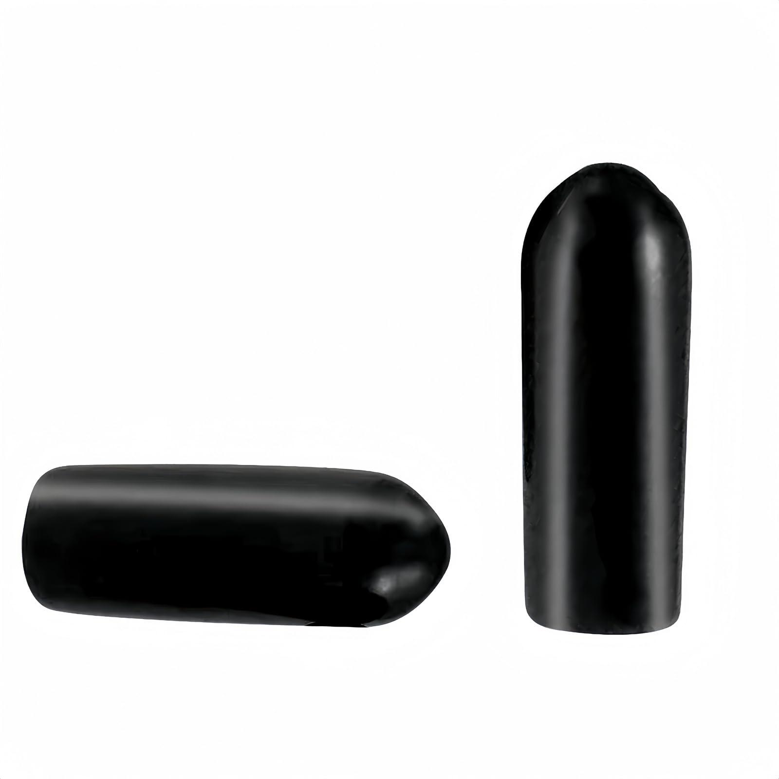 Boxonly Screw Thread Protectors PVC Rubber Round Tube Bolt Cap Plastic End Cap Cover Inner Dia.3.5mm Black 10Pcs