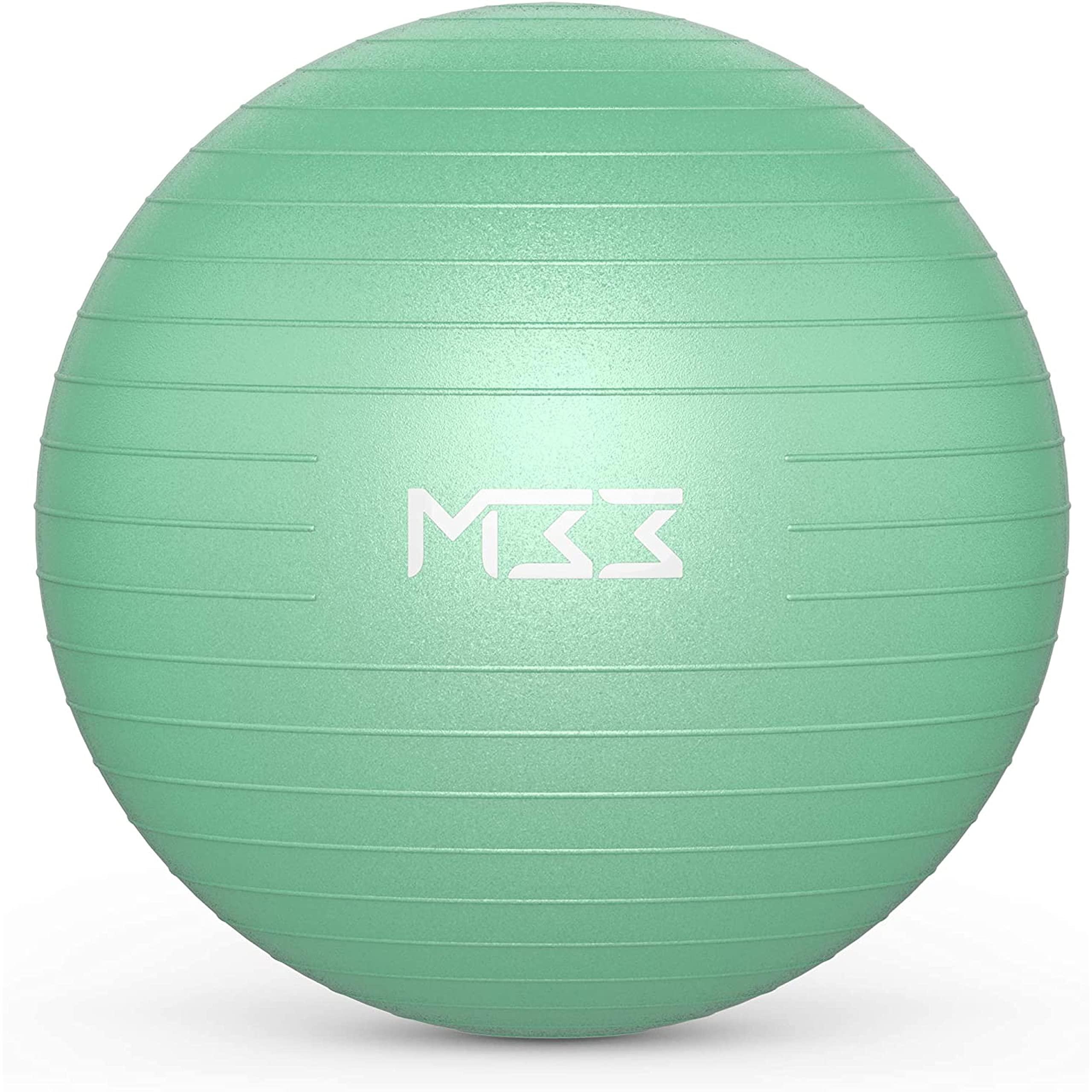 Mode33 Exercise Ball - 55 to 85cm Extra Thick Anti-Burst Yoga Ball with Hand Pump - Gym Ball for Fitness, Pilates, Pregnancy, Labour, Birthing Ball, Swiss Ball (L (75cm), lime green 8