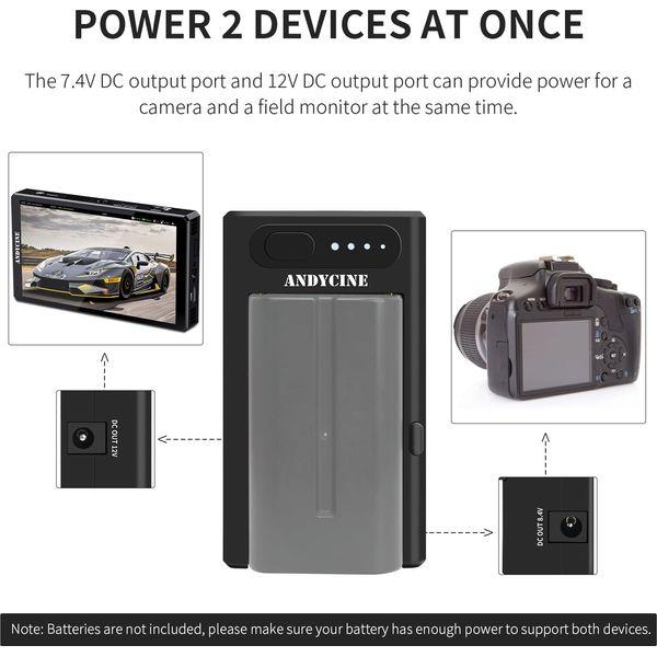 ANDYCINE NP-F Battery Plate With D-Tap,Type-C PD,USB-A Power Output, Multi function Power System for Camera Related Accessories and Cellphone,Mobile Devices 4