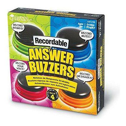 Learning Resources Recordable Answer Buzzers Set of 4 0