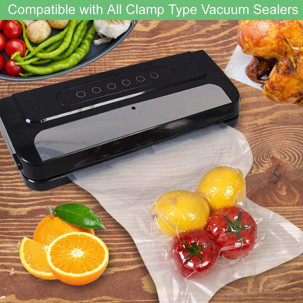 WVacFre 4 Pack 28x600cm Textured Vacuum Sealer Bags for Food Saver,BPA Free and Heavy Duty Embossed Vacuum Seal Food Saver Bags,Great for Sous Vide Vaccume Sealer PreCut Bag 1