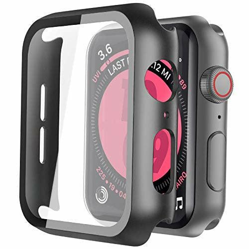 Piuellia Black Hard Case for Apple Watch Series 5 / Series 4 40mm, iWatch Screen Protector PC Ultra-Thin Overall Protective Cover 0