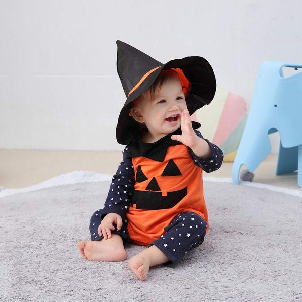 Nyan Cat May's Baby Boys Girls Halloween Bodysuits Pumpkin Pants Hat Outfits 3pcs Set Black 1