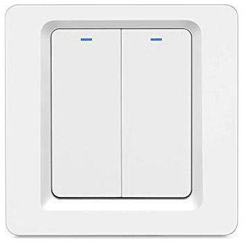 LNIDEAS WiFi Smart Light Switch,Type 86 Wi-Fi Smart Wall Switch with Remote Control and Timer,Compatible with Alexa, Google Assistant and IFTTT, Easy Installation (2 Gang) 0