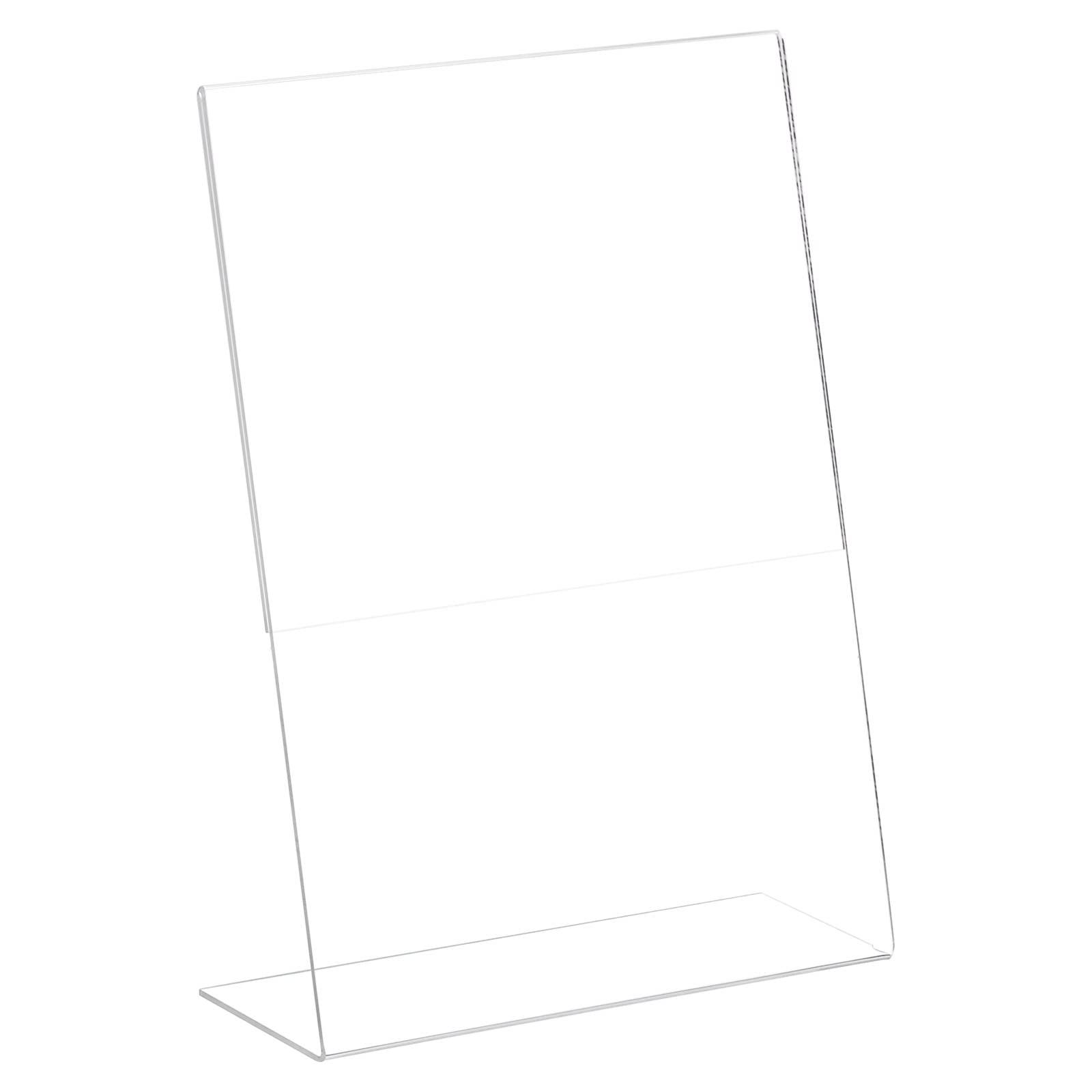 sourcing map Acrylic Sign Holder 24 Pack, 8.5x11 Inches L Shaped Desktop Sign Holder Menu Display Stand Suitable for Restaurants, Office, Home, Store - Clear