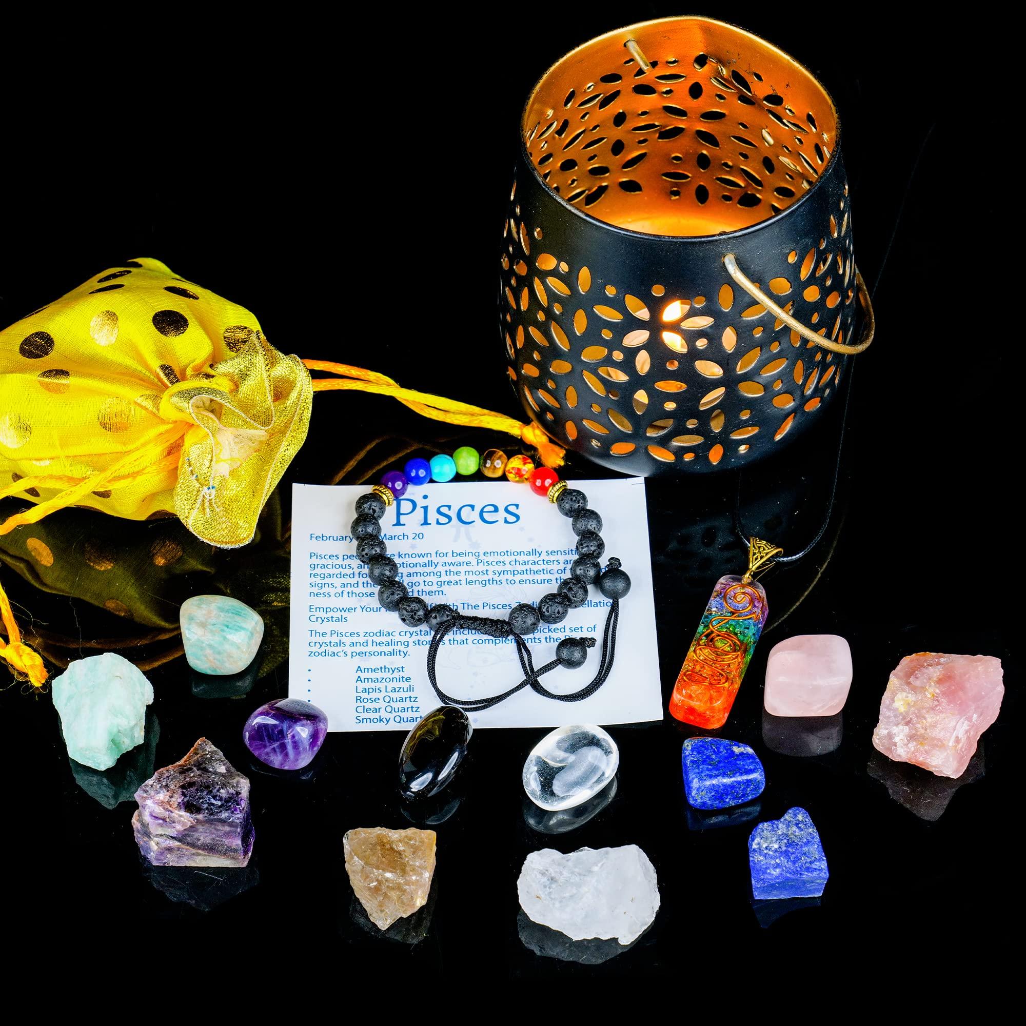 Zodiac Gifts - Crystals and Healing Stones - Astrological Gifts - Gifts for Women - Zodiac Crystal Set - Healing Crystals - Meditation Accessories (Pisces) 3