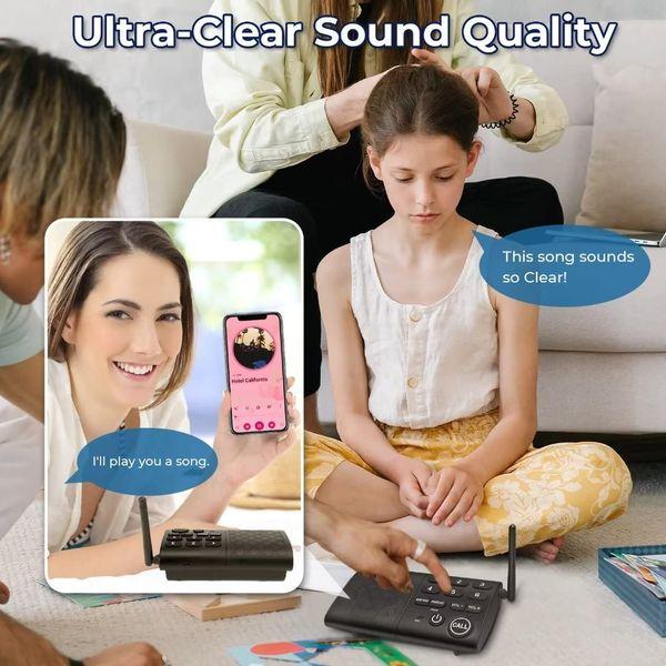 Hosmart Wireless Intercom System, Real Time Two -Way Communication for Home and Office, Hands Free, Portable intercom, with Crystal Clear Sound, 1000 feet Range (3packs) 1
