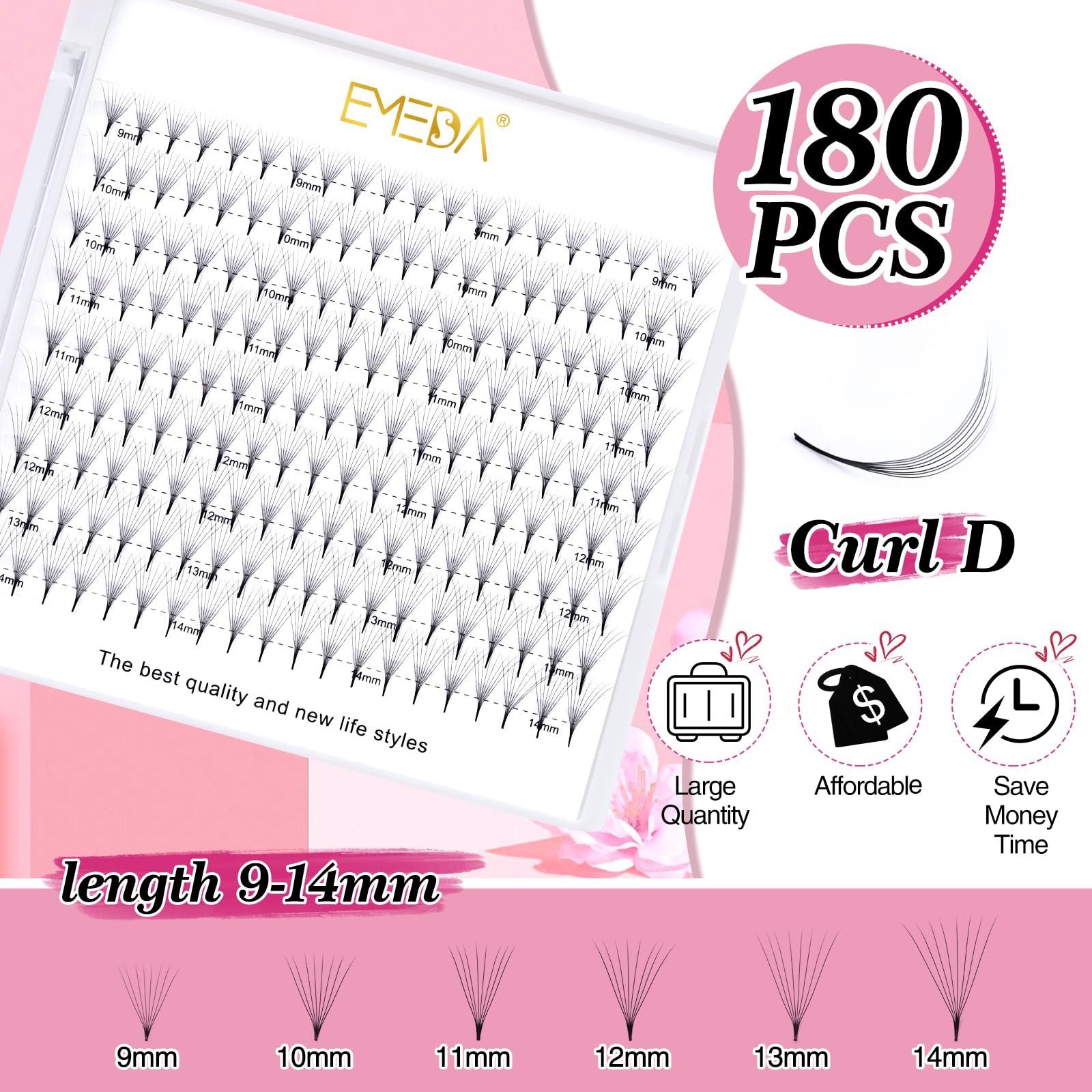 9 Rows Volume Lashes 5D Premade Volume Fans Eyelash Extensions D Curl .07mm Volume Eyelashes 11mm Premade Fans 0.07 Russian Cluster Volume Eyelashes (5D 11mm) 4