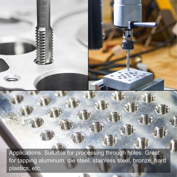 sourcing map Thread Milling Threading Tap M20 x 2.5, Metric Left Hand Machine HSS (High Speed Steel) 4 Straight Flutes Screw Tap H2 Tapping Machinist Thread Repair Tool 4