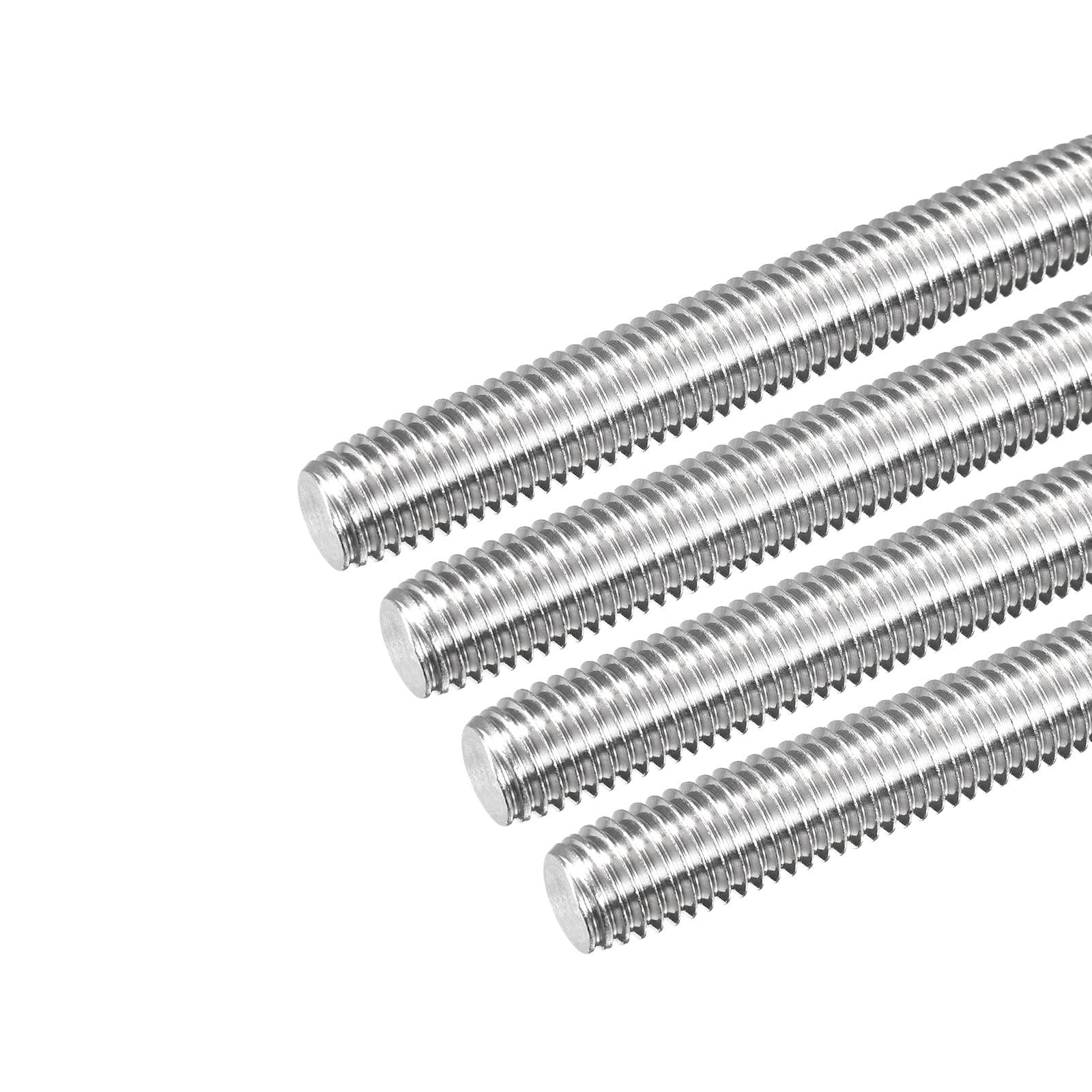 sourcing map Fully Threaded Rod M14 x 150mm 2mm Thread Pitch 304 Stainless Steel Right Hand Threaded Rods Bar Studs 4 Pack 5