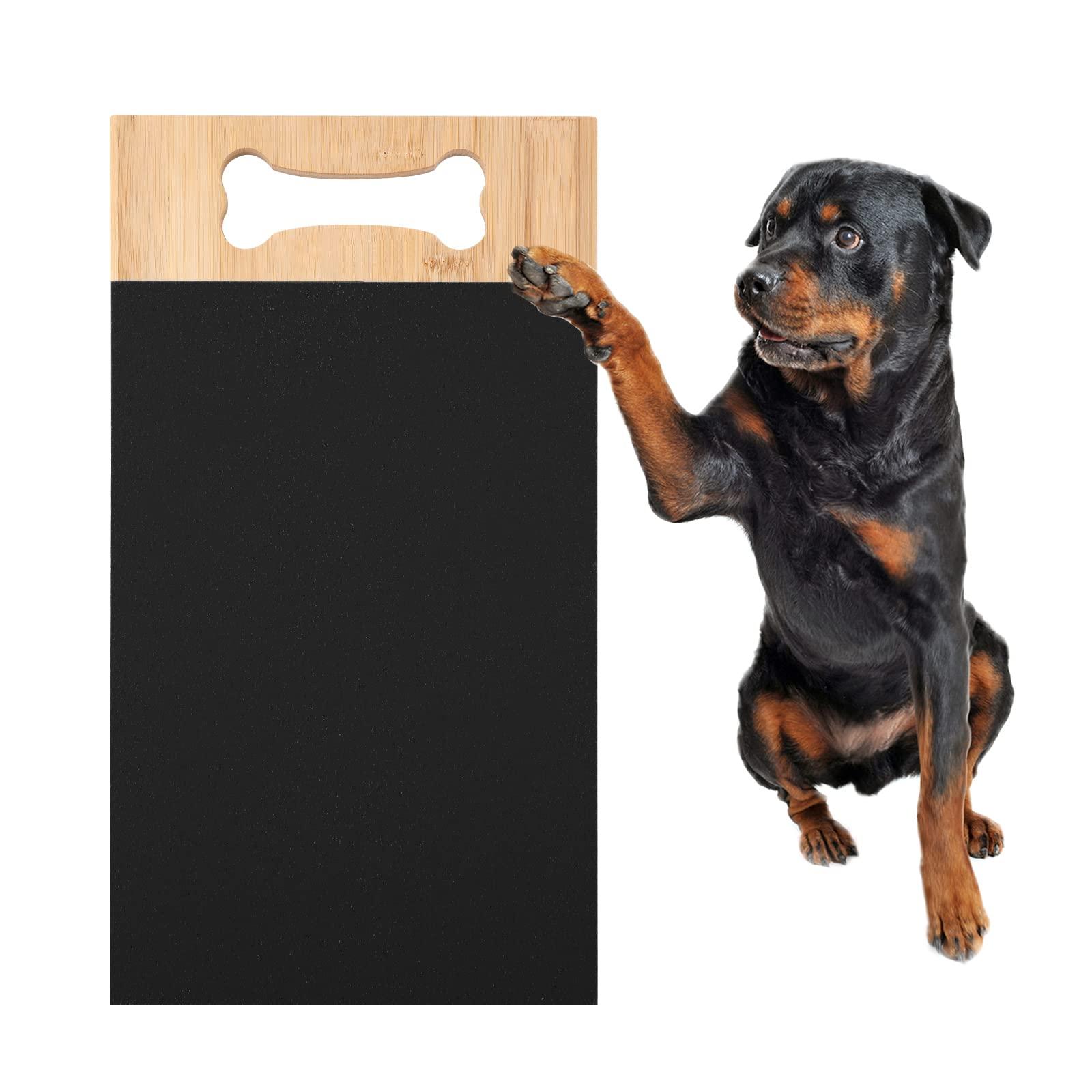 LUTER Dog Scratch Pad for Nails, Double Sided Scratching Boards for Dogs File Nails Sandpaper Alternative Scratching Mat Toy Dog Nail Clippers for Pets Nail Care (Black)