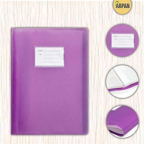 Display Book - Premium Quality 104 Pockets A4 Display Book Folder 208 Sides Flexi Cover Presentation Folder by Arpan (Purple - Pack of 1) 2
