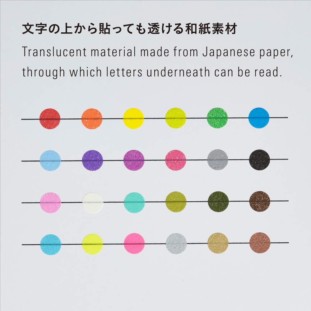 Stalogy Masking Tape Dot Patches: 0.2 in. Diameter / 126 dots/Sheet / 5 Sheets/Pack / 5mm Wide (Shuffle Earth) 3