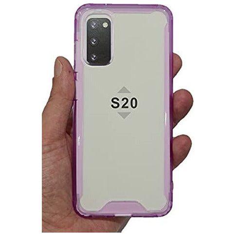 CP&A Protective Phone Case, Clear Hard PC Back and Soft TPU Bumper with Shockproof Air Cushion for Samsung S20, Protective Cover Case, Slim Fit, Shockproof Bumper Cover for Samsung Galaxy S20 (Purple) 4
