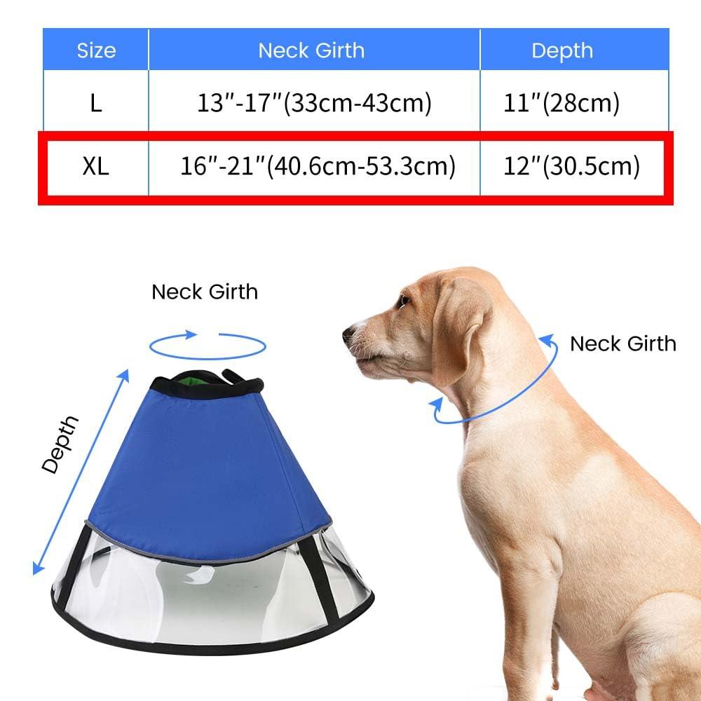 Large Dog Soft Dog Cone Recovery Collars & Cones after Surgery for Medium Large Dogs, Comfy Ecollars to Stop Licking, Adjustable, Dog Ecollars for Recovery (Contains PVC) 1