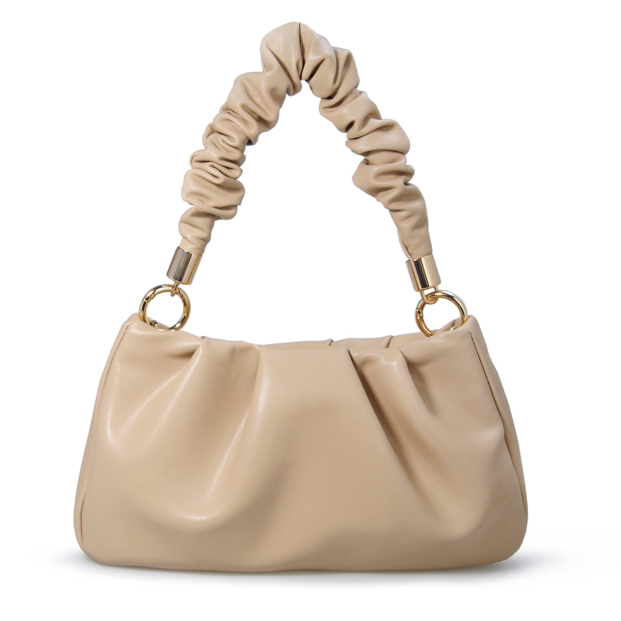 HOXIS Women's Cloud Hobo Handbag Clutch, Camel, S 0