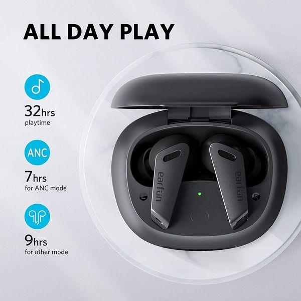 EarFun Wireless Earbuds, Air Pro Active Noise Cancelling Earbuds, Bluetooth Earphones with 6 Mics ENC Clear Call, 10 mm Big Drivers, Deep Bass, Fast USB-C Charge, 32Hrs, Ambient Mode for Office, Gym 4
