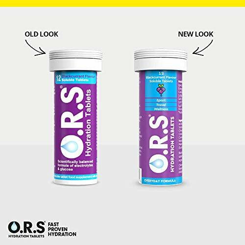 O.R.S Hydration Tablets with Electrolytes, Vegan, Gluten and Lactose Free Formula, Blackcurrant, 12 Count 4