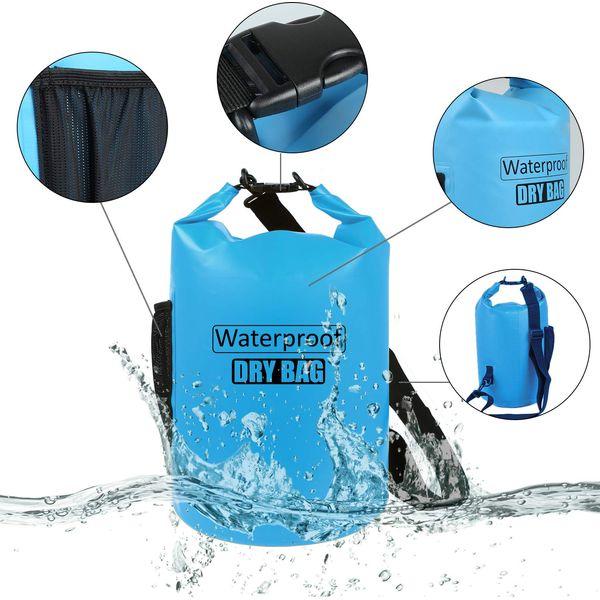 AILGOE Waterproof Bag 5L/10L/15L/20L/25L/30L/40L,Lightweight Dry Bag with Long Adjustable Shoulder Strap Perfect for Drifting/Boating/Kayaking/Fishing/Rafting/Swimming/Campingï¼Blue,30L 3