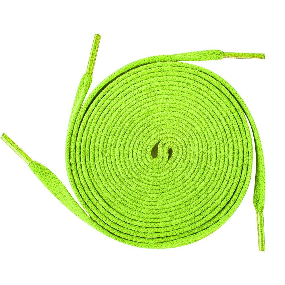 FILWO Shoe Laces Flat Trainer Shoelaces - Flat Trainer Shoes Laces Working Shoelaces Replacements, Sneakers Lace Men Women Adults Kids Laces Neon Green 100 CM 1Pairs