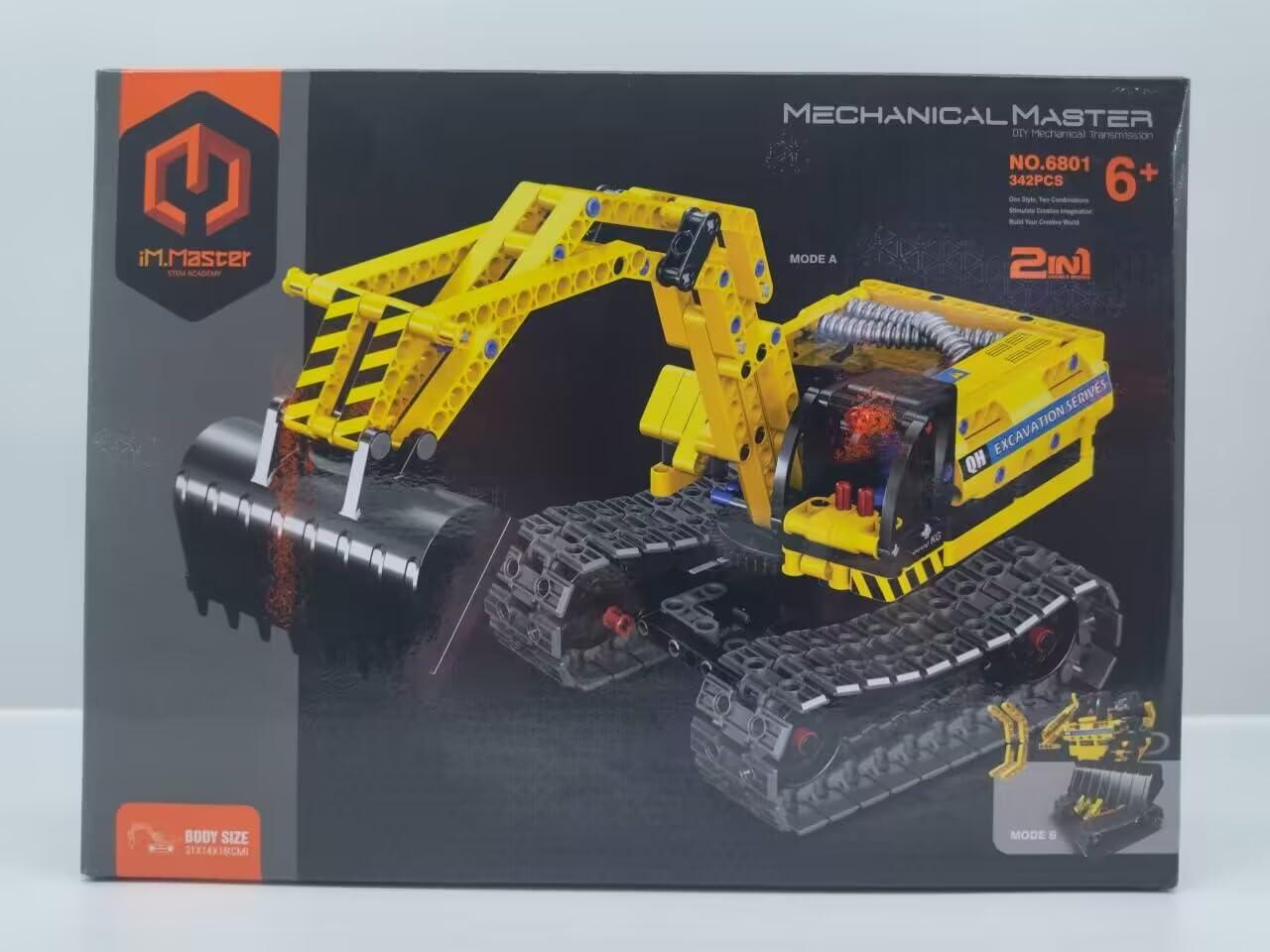 OKKIDY Building Toys Sets Excavators Robot 2-in-1, Technic Building Blocks, 342 PCS STEM Building Blocks Crane Toy Crawler Excavator & Robot Gift for Children 6 7 8 9 10 Years Old 2