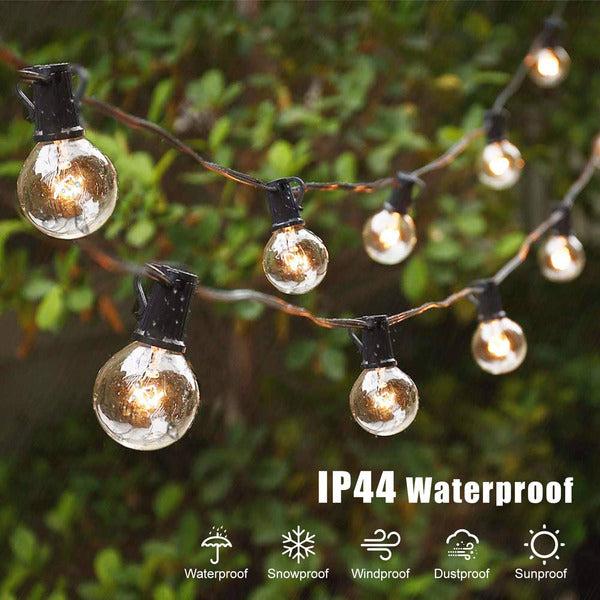 50FT G40 Outdoor Garden String Lights,50+5 Bulbs Warm White Lighting String, Waterproof Patio Outside String Light, Indoor/Outdoor Cafe Wedding Backyard Festival Party Christmas Decoration 2