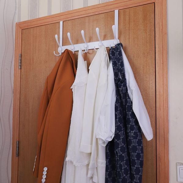 Encozy Door Hooks Hanger, Over Door Coat Hooks, Over The Door Hooks, Coat Hooks for Door, Door Hangers for Clothes, Hooks Back of Door(White 2pcs) 3