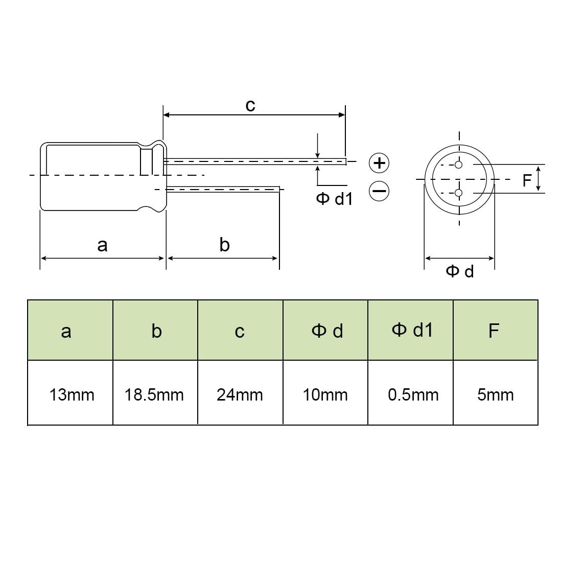 sourcing map Aluminum Radial Electrolytic Capacitor with 6.8uF 400V 105 Celsius Life 2000H 10 x 13 mm Black 20pcs 2