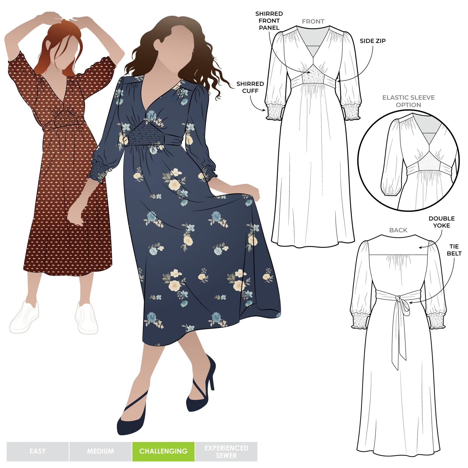 Style Arc Sewing Pattern - Philomena Woven Dress (Sizes 04-16)