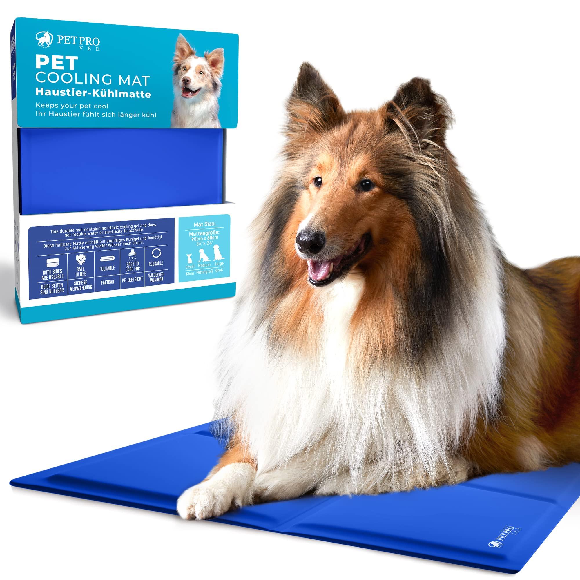 PETPROVED Dog Cooling Mat for Dogs Cats Cool Mat for Dogs Cat Pet Cooling Mat for Cats Dogs 90x50 cm Waterproof Cat Dog Cooling Mat (Dark blue)