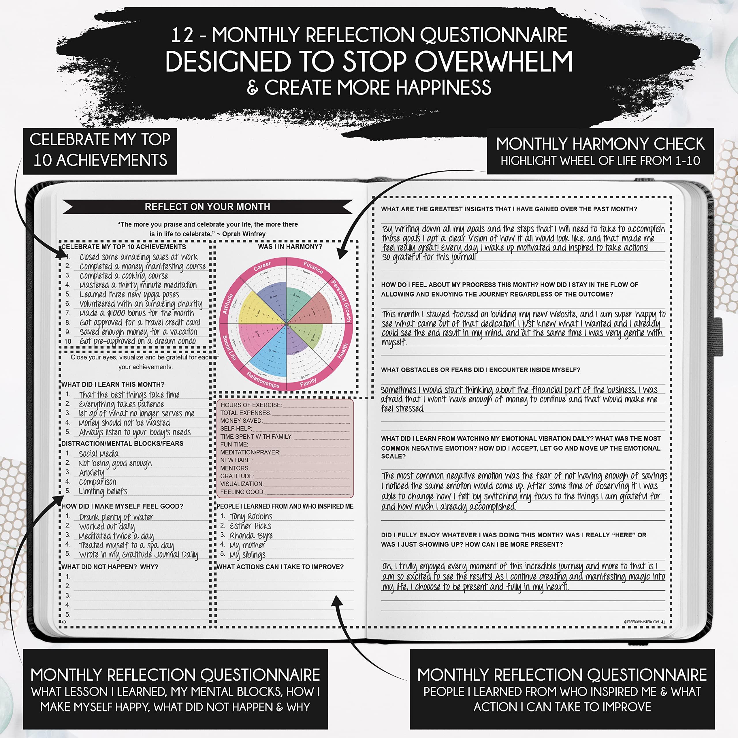 Law of Attraction Planner 2024 - Dated 2024 Planner, Hourly Planner, Daily Planner, Weekly Planner & Monthly Planner, Gratitude Journal, Positive Habit Maker, Vision Board, Stickers & Gift Box 4