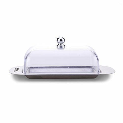 Mercier Stainless Steel Butter Dish (See-Through Lid) 0