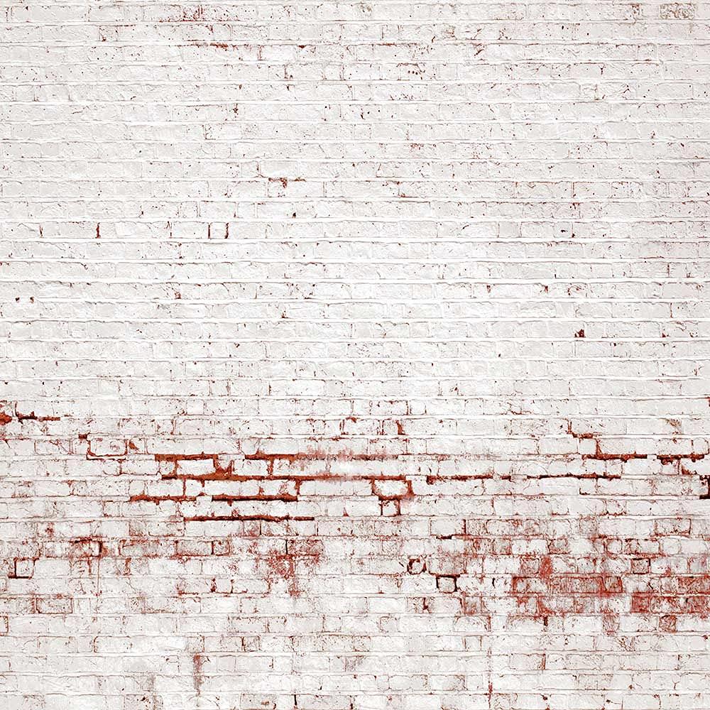 Kate 8×8ft(2.5×2.5m) Backdrop Industrial Nordic Style Photo Studio Prop for Photography White Wall and Red Brick Background Fabric 4