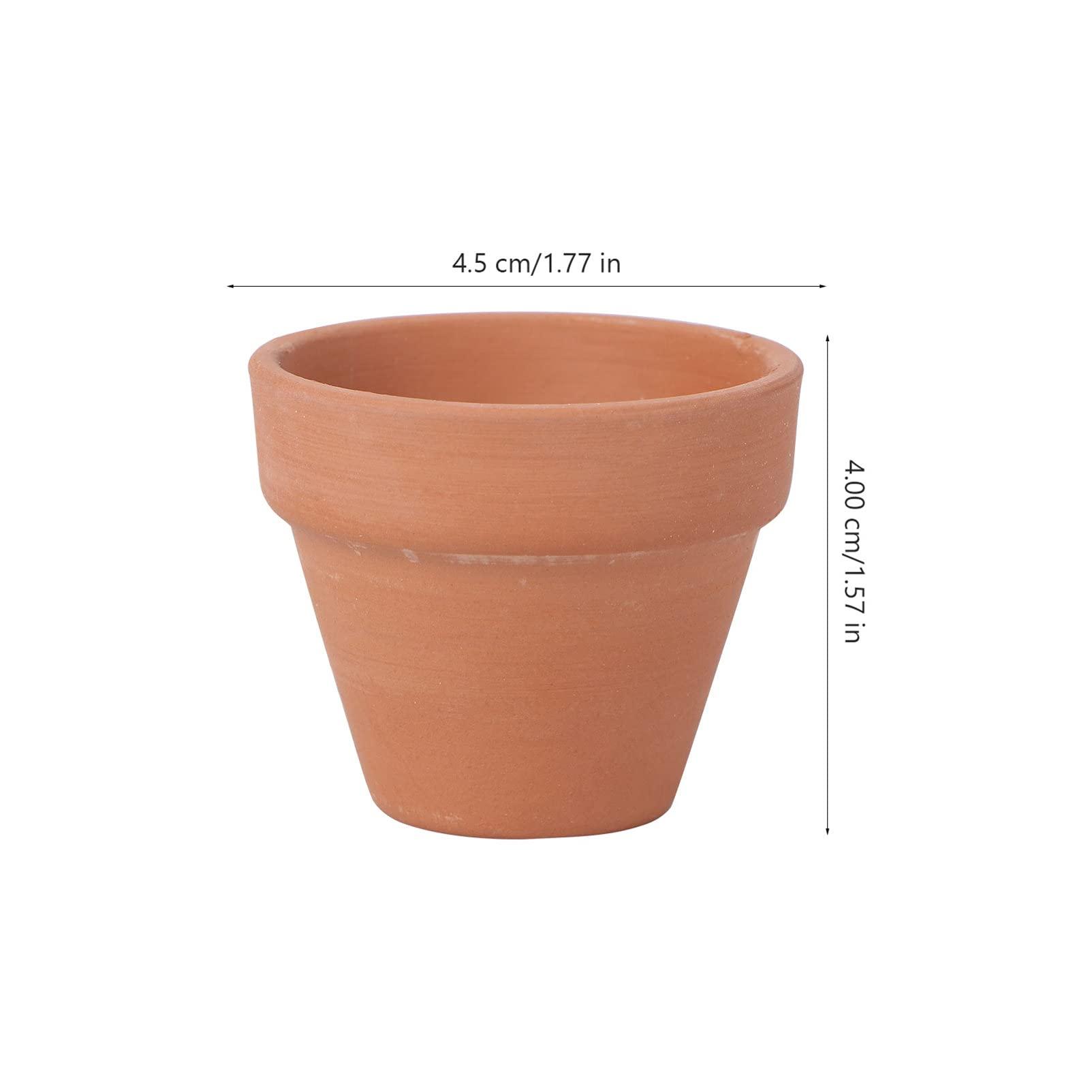 Happyyami 10pcs 4. 5x4cm Small Mini Terracotta Pot Red Pottery Nursery Pot Cactus Flower Pots Succulent Planter Pot with Drainage Hole for Gardening Garden Balcony 6