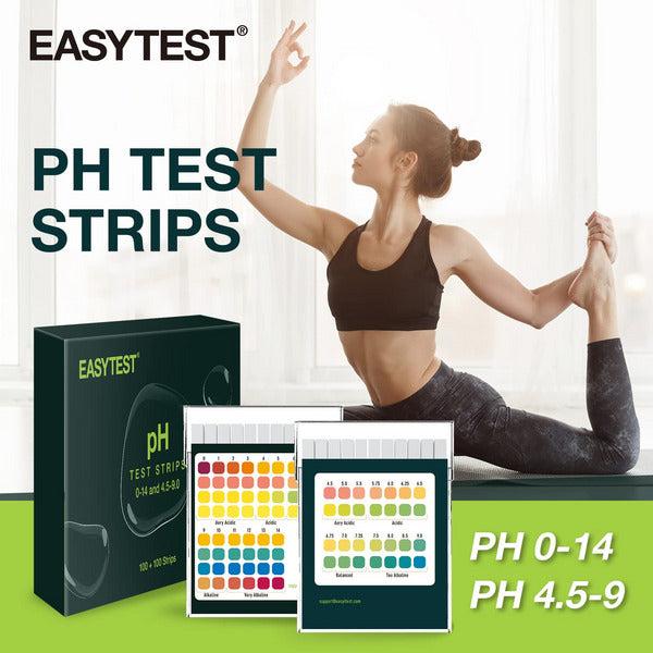 EASYTEST pH Test Strips 0-14/4.5-9.0 ,200 Strips,Accurately Monitor Tests Saliva and Urine Body pH Levels for Water with Soil Alkaline Acid Levels Testing 3